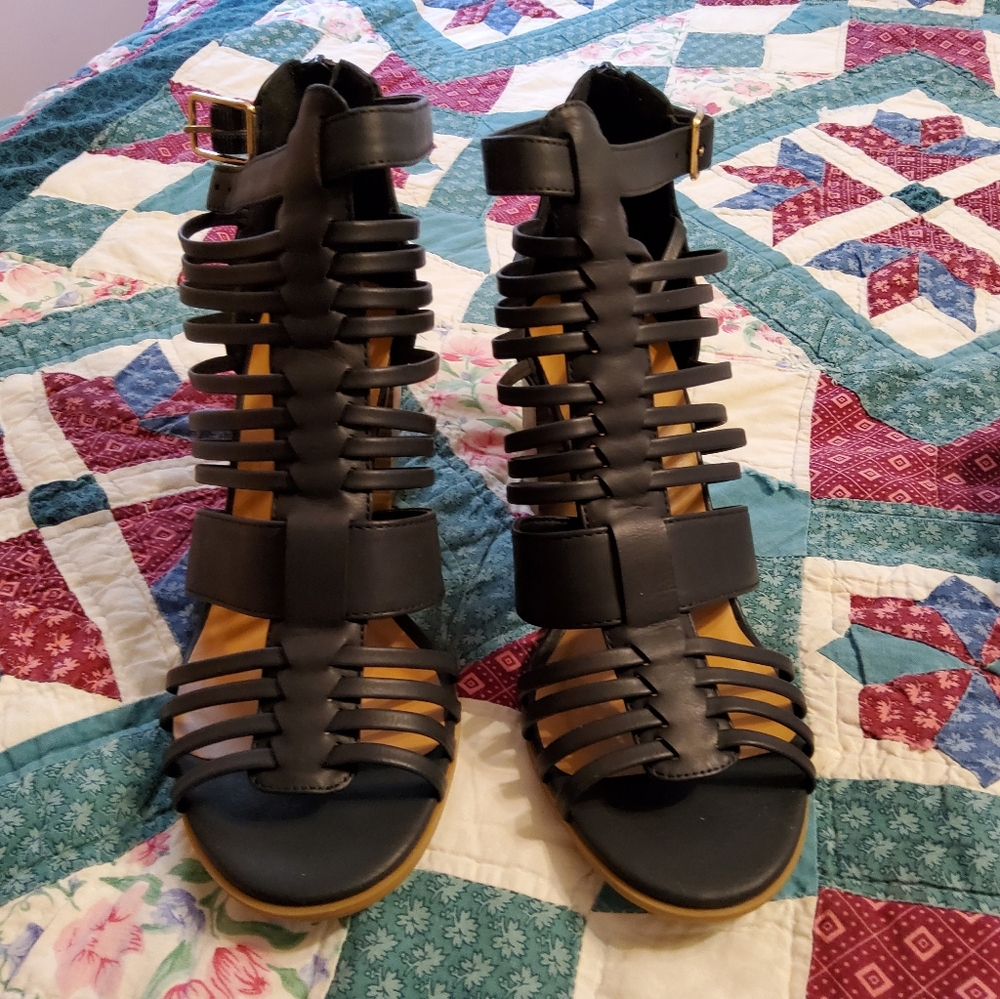Black Strappy Sandals